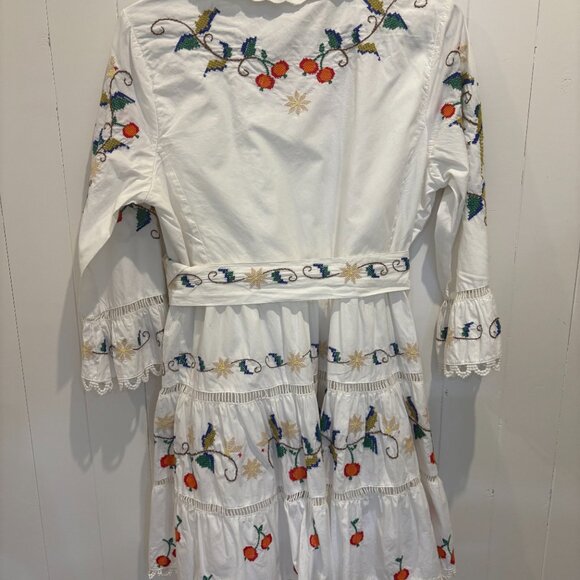 FARM Rio Pitanga Embroidered Belted Mini Dress - Size Small - Picture 6 of 6